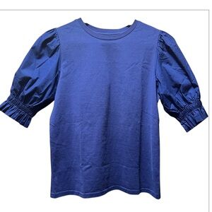 Kate Spade Blue Puff Sleeve Top